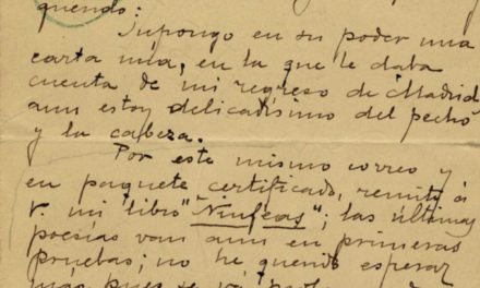 Carta de Juan Ramón Jiménez a Rubén Darío (2 de Junio de 1900)